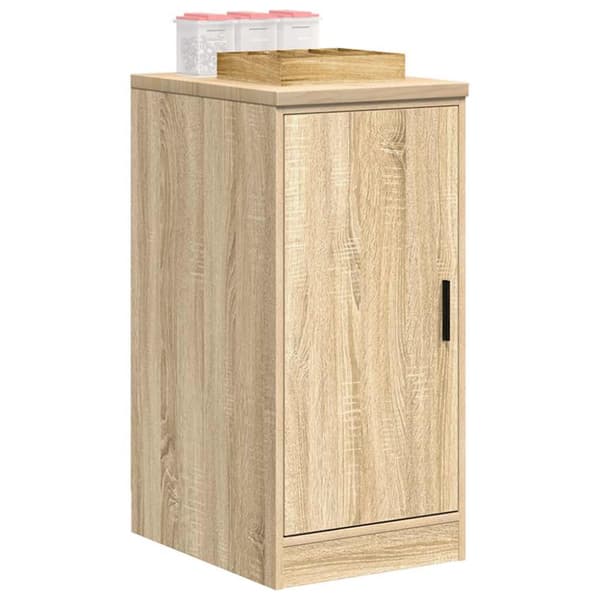 vidaXL Garageopbevaringsskab Sonoma eg 40x51x85cm Massivt træ Fyrretræ