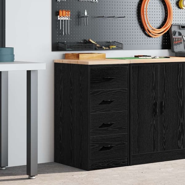 vidaXL Autotallin säilytyskaappi musta 40x51x85 cm täysi mänty