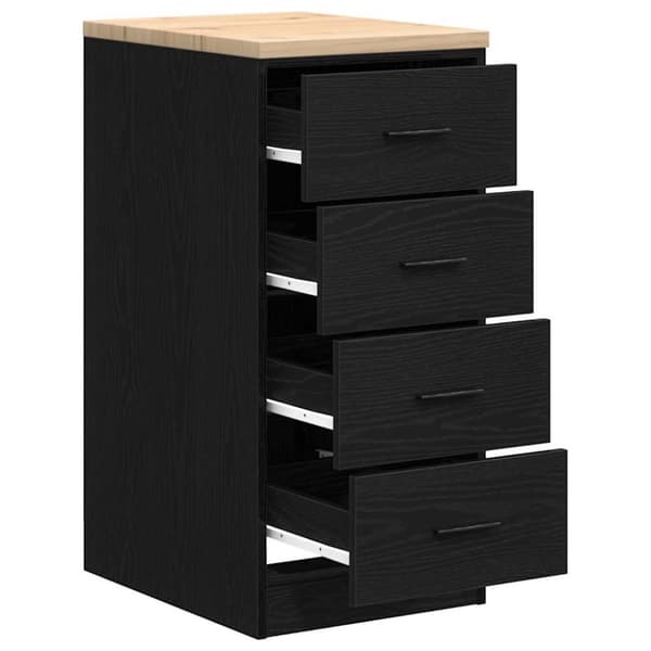 vidaXL Autotallin säilytyskaappi musta 40x51x85 cm täysi mänty
