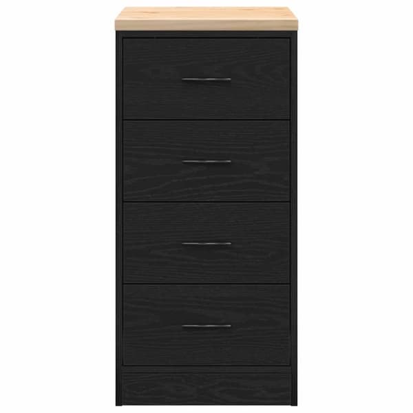 vidaXL Autotallin säilytyskaappi musta 40x51x85 cm täysi mänty