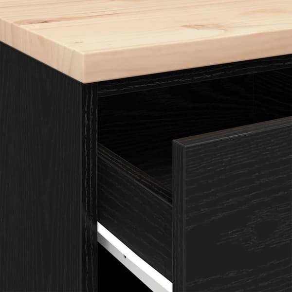 vidaXL Autotallin säilytyskaappi musta 40x51x85 cm täysi mänty