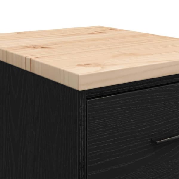 vidaXL Autotallin säilytyskaappi musta 40x51x85 cm täysi mänty