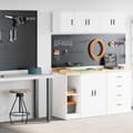 Miniatyrbild 2 av 11: vidaXL Garageskåp 2 st, vit, konstruerat trä