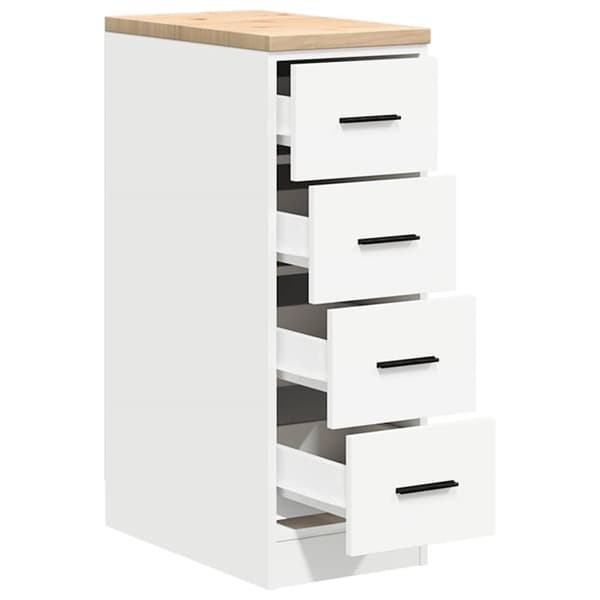 vidaXL Garasje Oppbevaringsskap Hvit 30x51x85 cm Heltre Furu