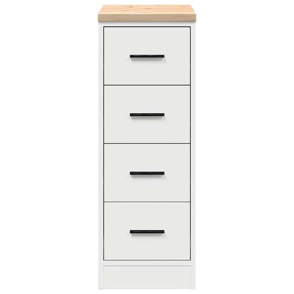 vidaXL Garasje Oppbevaringsskap Hvit 30x51x85 cm Heltre Furu