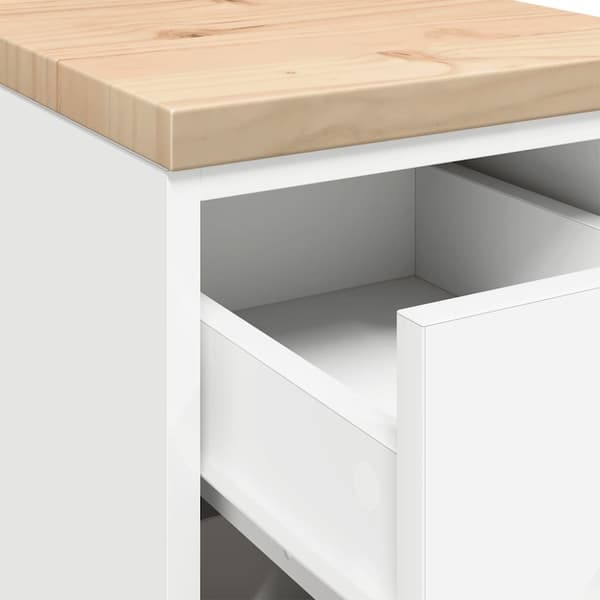 vidaXL Garasje Oppbevaringsskap Hvit 30x51x85 cm Heltre Furu