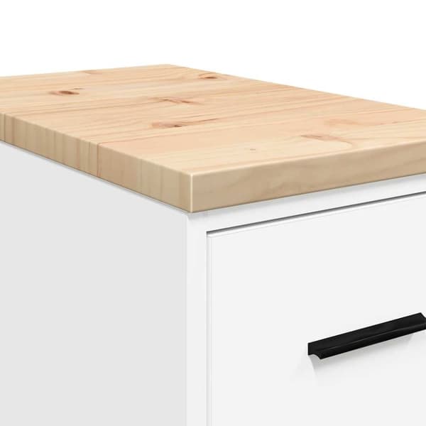 vidaXL Garasje Oppbevaringsskap Hvit 30x51x85 cm Heltre Furu