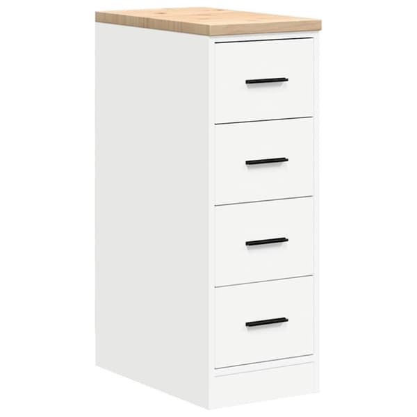 vidaXL Garasje Oppbevaringsskap Hvit 30x51x85 cm Heltre Furu