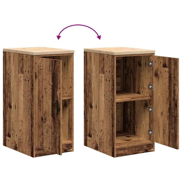vidaXL Garageopbevaringsskab gammelt træ 40x51x85 cm