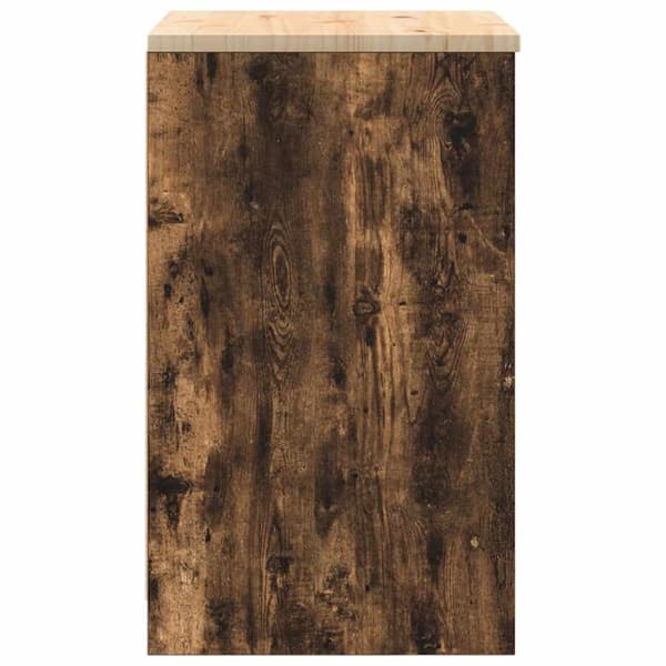 vidaXL Garageskåp Sonoma ek 60x51x85 cm massiv trä furu