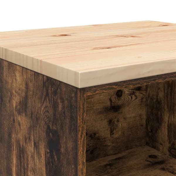 vidaXL Garageskåp Sonoma ek 60x51x85 cm massiv trä furu