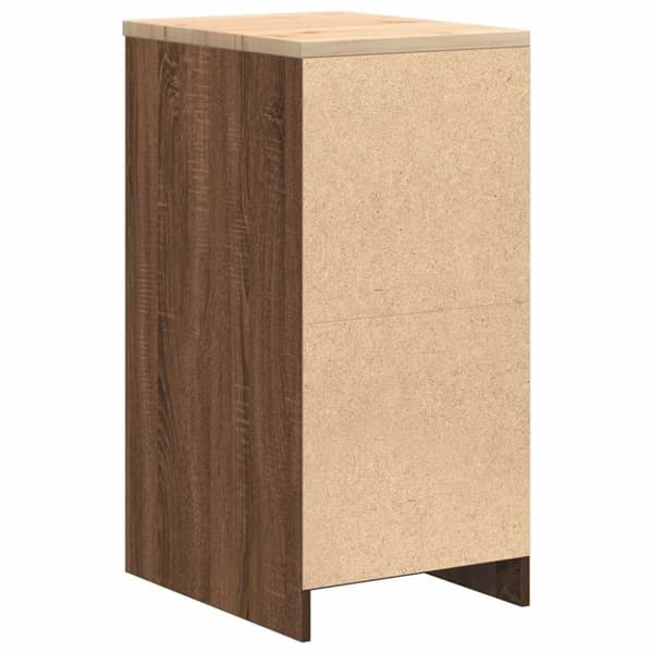 vidaXL Förvaringsskåp för garage brun ek 40x51x85 cm massivt trä furu