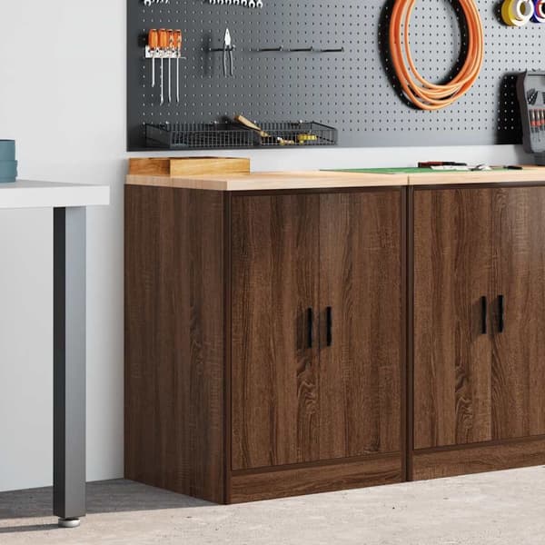 vidaXL Garasje Oppbevaringsskap Brun Eik 60x51x85 cm Heltre Furu