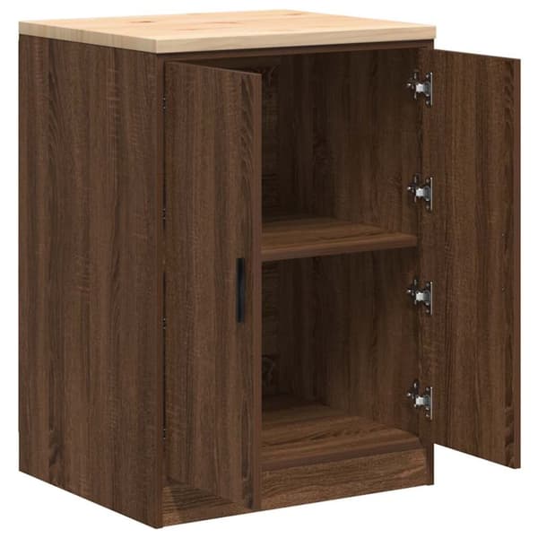 vidaXL Garasje Oppbevaringsskap Brun Eik 60x51x85 cm Heltre Furu