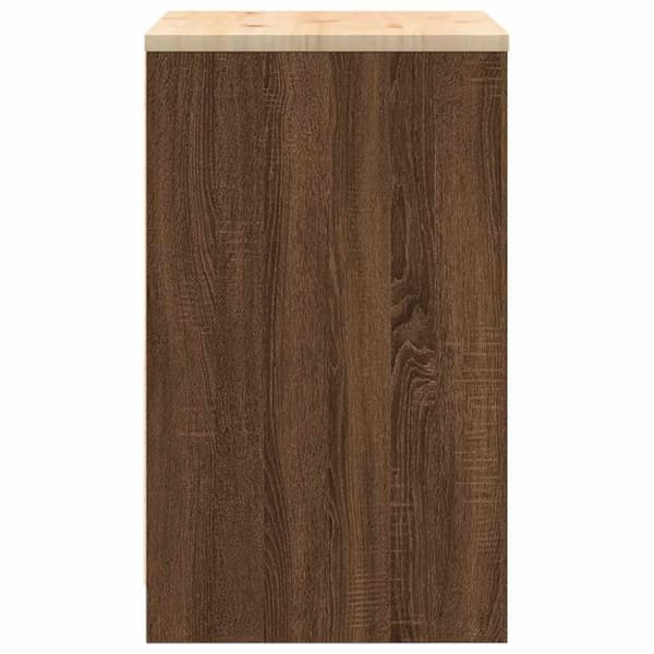 vidaXL Garasje Oppbevaringsskap Brun Eik 60x51x85 cm Heltre Furu