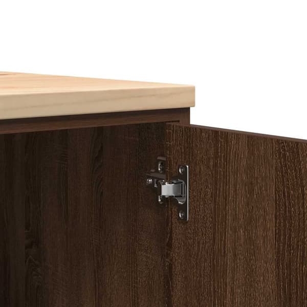 vidaXL Garasje Oppbevaringsskap Brun Eik 60x51x85 cm Heltre Furu