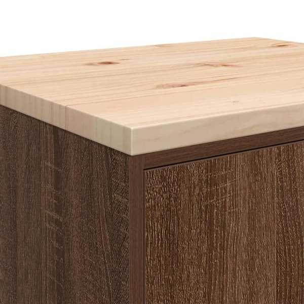 vidaXL Garasje Oppbevaringsskap Brun Eik 60x51x85 cm Heltre Furu