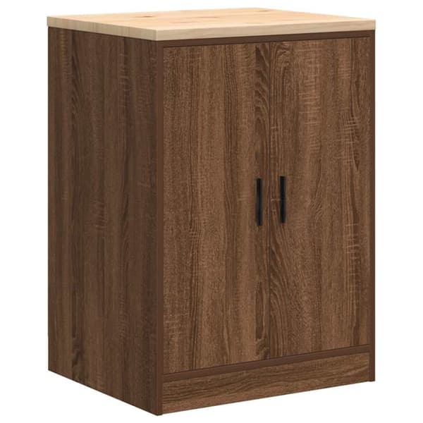 vidaXL Garasje Oppbevaringsskap Brun Eik 60x51x85 cm Heltre Furu