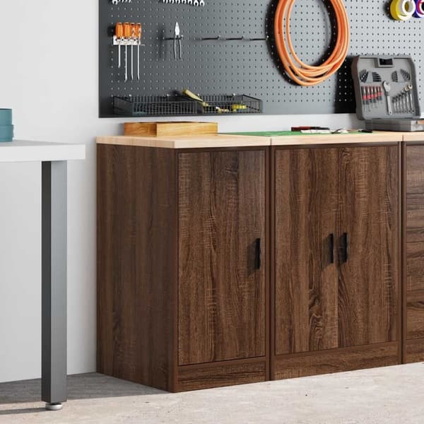 vidaXL Garasje Oppbevaringsskap Brun Eik 40x51x85 cm Heltre Furu