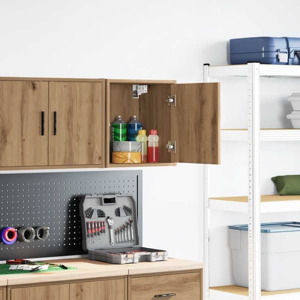 vidaXL Väggskåp för garage artisan ek konstruerat trä