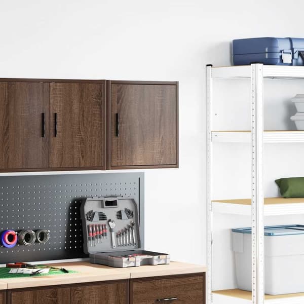 vidaXL Väggskåp för garage brun ek konstruerat trä