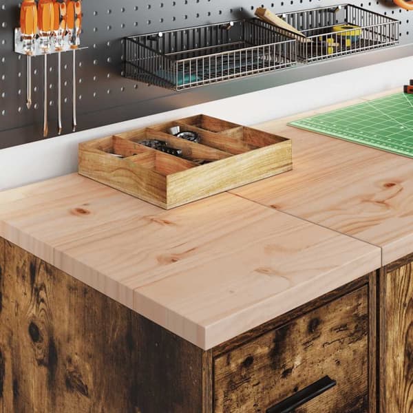 vidaXL Garageopbevaringsskab røget eg 30x51x85 cm massivt træ fyrretræ