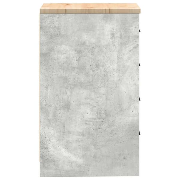 vidaXL Garageopbevaringsskab Beton Grå 40x51x85cm Massivt træ Fyrretræ