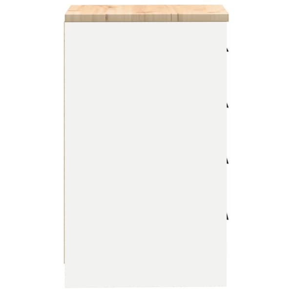 vidaXL Garageopbevaringsskab Hvid 40x51x85 cm Massivt træ Fyrretræ