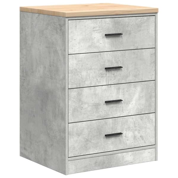 vidaXL Garageopbevaringsskab Beton Grå 60x51x85cm Massivt træ Fyrretræ