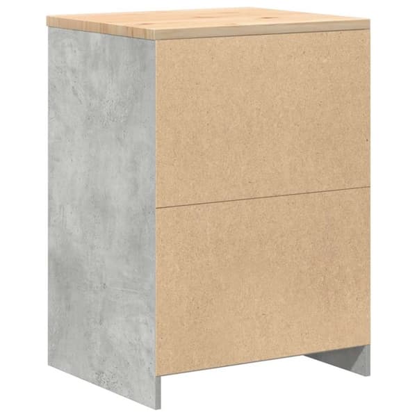 vidaXL Garageopbevaringsskab Beton Grå 60x51x85cm Massivt træ Fyrretræ