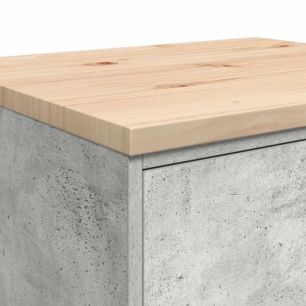 vidaXL Garageopbevaringsskab Beton Grå 60x51x85cm Massivt træ Fyrretræ