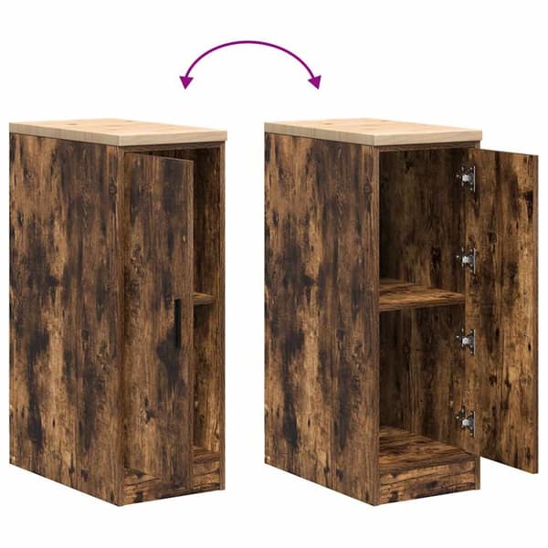 vidaXL Garasje Oppbevaringsskap Røkt eik 30x51x85 cm Heltre Furu