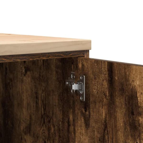 vidaXL Garasje Oppbevaringsskap Røkt eik 30x51x85 cm Heltre Furu