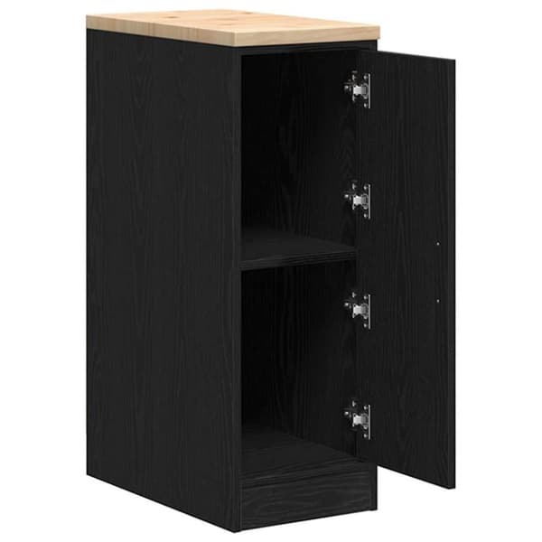 vidaXL Garasje Oppbevaringsskap Sort 30x51x85 cm Heltre Furu