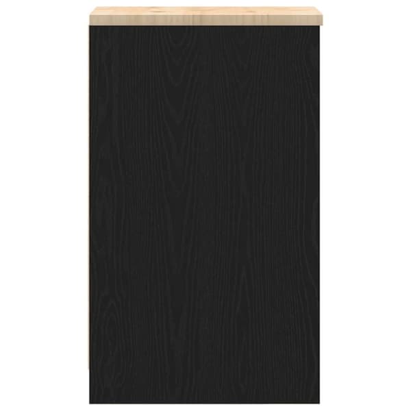 vidaXL Garasje Oppbevaringsskap Sort 30x51x85 cm Heltre Furu