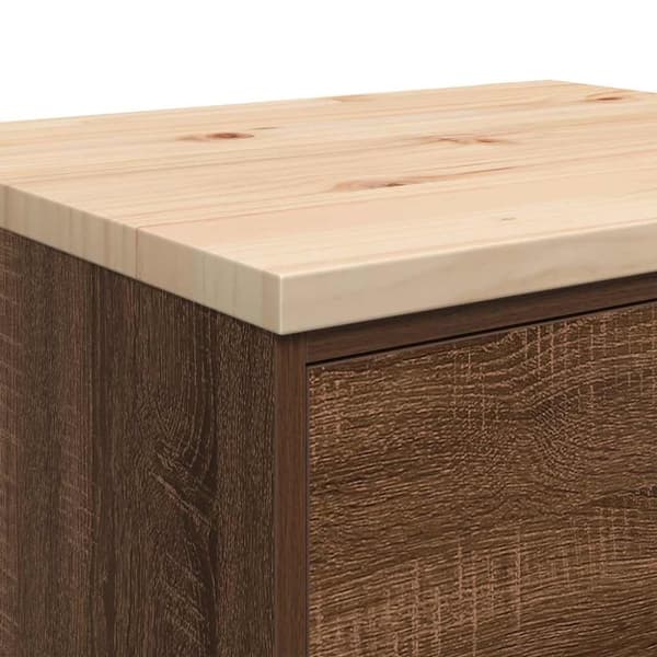 vidaXL Garasje Oppbevaringsskap Brun Eik 60x51x85 cm Heltre Furu