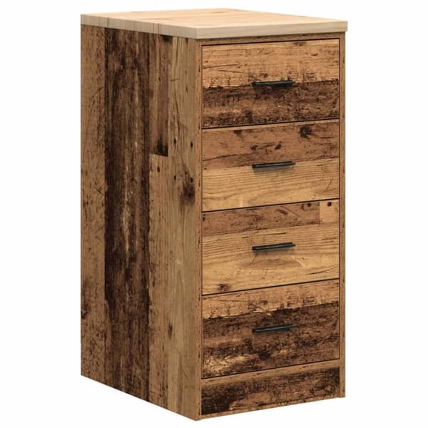 vidaXL Garageopbevaringsskab gammelt træ 40x51x85 cm