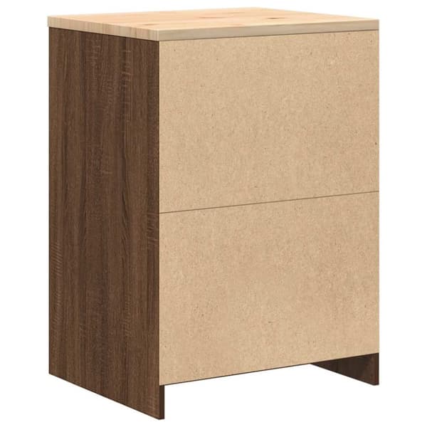 vidaXL Garageopbevaringsskab brun eg 60x51x85 cm massivt træ fyrretræ