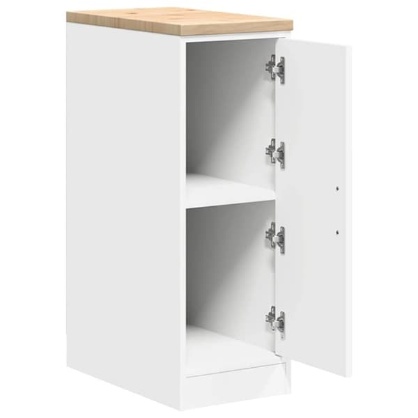 vidaXL Garageopbevaringsskab Hvid 30x51x85 cm Massivt træ Fyrretræ