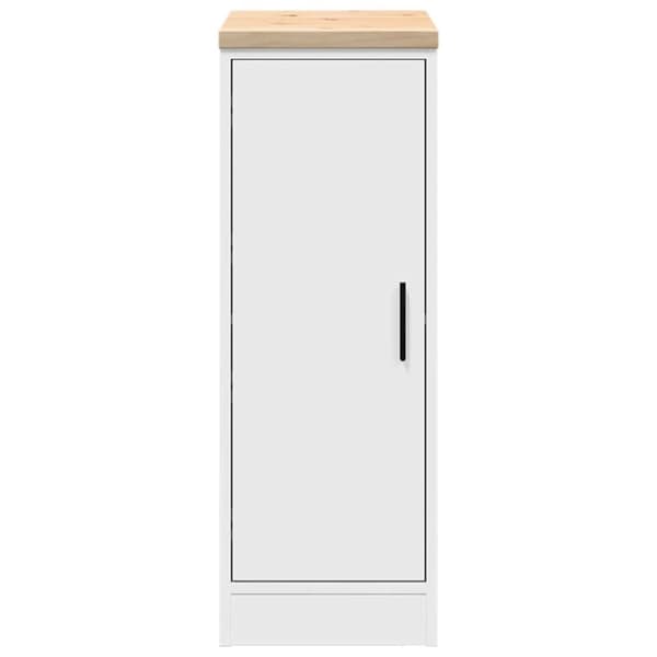 vidaXL Garageopbevaringsskab Hvid 30x51x85 cm Massivt træ Fyrretræ