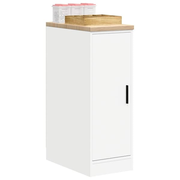 vidaXL Garageopbevaringsskab Hvid 30x51x85 cm Massivt træ Fyrretræ