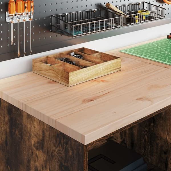 vidaXL Garageopbevaringsskab røget eg 60x51x85 cm massivt træ fyrretræ