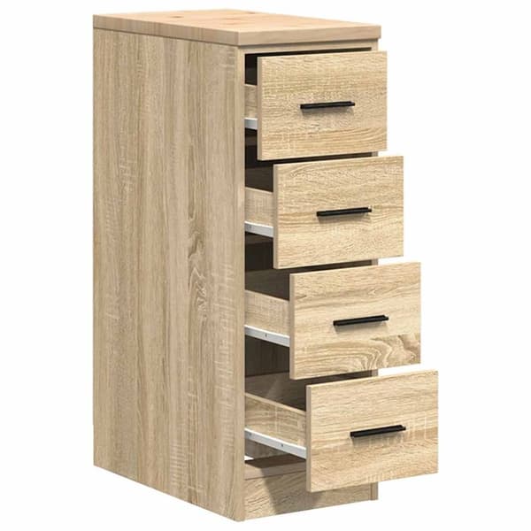 vidaXL Garageopbevaringsskab Sonoma eg 30x51x85cm Massivt træ Fyrretræ