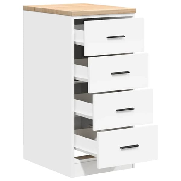 vidaXL Garasje Oppbevaringsskap Hvit 40x51x85 cm Heltre Furu