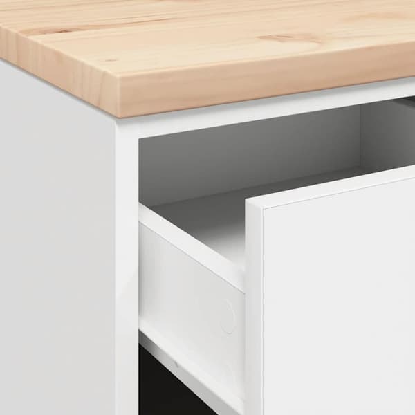 vidaXL Garasje Oppbevaringsskap Hvit 40x51x85 cm Heltre Furu