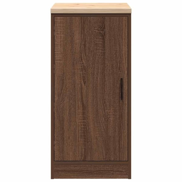 vidaXL Garageopbevaringsskab brun eg 40x51x85 cm massivt træ fyrretræ