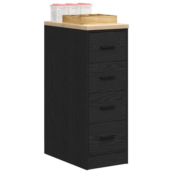 vidaXL Garageopbevaringsskab Sort 30x51x85 cm Massivt træ Fyrretræ