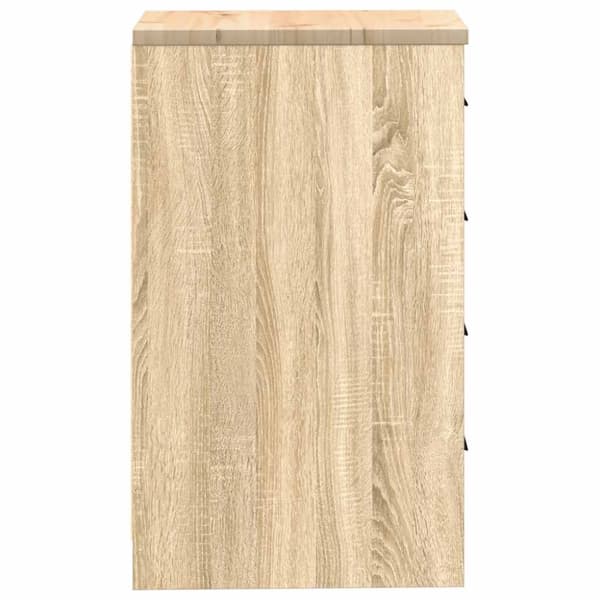 vidaXL Garageskåp Sonoma ek 40x51x85 cm massiv trä furu