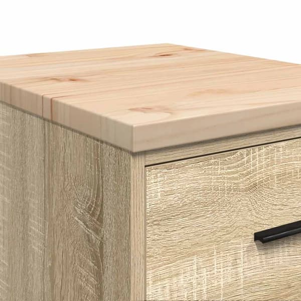 vidaXL Garageskåp Sonoma ek 40x51x85 cm massiv trä furu