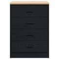 Miniatyrbilde 7 av 11: vidaXL Garasje Oppbevaringsskap Sort 60x51x85 cm Heltre Furu